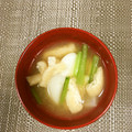 horseland's cooksnap of when they made かぶと油揚げの味噌汁✿簡単味噌汁.