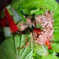 akilala's cooksnap of when they made 山東菜(さんとうな)と玉ねぎのサラダ.