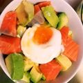 なるとら's cooksnap of when they made アボカドサーモン丼☆甘タレ半熟卵のせ.