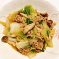 popohii's cooksnap of when they made 厚揚げと白菜、牛肉すき焼き風炒め.