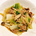 popohii's cooksnap of when they made 厚揚げと白菜、牛肉すき焼き風炒め.