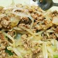 のんびりのんchan's cooksnap of when they made もやしと合びき肉のカレー炒め.