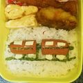 とう君こうちゃんママ's cooksnap of when they made ウインナー電車のお弁当　キャラ弁.