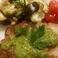 Munchkin's　Mom's cooksnap of when they made さっぱりうまい豚肉のサルサヴェルデソース.