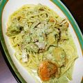 ぴこひろ's cooksnap of when they made ほたてとベーコンのジェノバクリームパスタ.