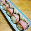 ふみこばあ's cooksnap of when they made クルっと☆ベーコン巻き寿司.