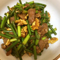 tottokoc's cooksnap of when they made にんにくの芽とクルミと豚肉の炒めもの.