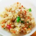 yukky☆mama's cooksnap of when they made ☆1歳子供とランチ☆しらす納豆チャーハン.