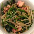 花花里's cooksnap of when they made レンジで簡単！ほうれん草ともやしのお浸し.