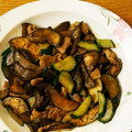 mianna775's cooksnap of when they made 茄子ときゅうりと豚コマのオイスター炒め.