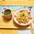 komutatata's cooksnap of when they made 竹輪と鮭フレークの醤油麹チャーハン☆彡.
