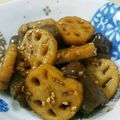 umi☆neco's cooksnap of when they made ◆こんにゃくでかさ増し♪れんこんきんぴら.