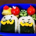 ポコポニョ's cooksnap of when they made 子供が喜ぶお弁当☆簡単四角いおにぎり弁当.