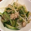 あつさちゃん's cooksnap of when they made 簡単美味しい☆豚肉もやしキュウリ炒め.