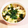 Richland☆Y's cooksnap of when they made ✿急ぎに・・・簡単♪❀ワカメ卵とじ✿蕎麦.