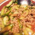 クックW0QLSQ☆'s cooksnap of when they made キュウリと挽肉の中華ドレッシング炒め.