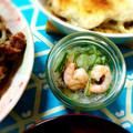 賢くんママ's cooksnap of when they made 簡単一品♡エビともずくとキュウリの酢の物.