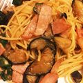 kiki529's cooksnap of when they made ハム・なす・オクラの簡単和風パスタ.