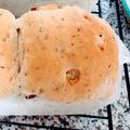 JATIS's cooksnap of when they made ＨＢ☆黒ごまさつまいも食パン.