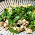 through111's cooksnap of when they made 茄子と豚肉アンチョビ風味、パクチーのせ.
