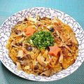 カルン's cooksnap of when they made 辛ラーメンde和風きのこガレット.