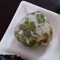 ふぁんたにゃん's cooksnap of when they made 郷土の味☆いんげんのおむすび☆.