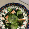 KyouryuMam's cooksnap of when they made きゅうりとワカメとカニカマのサラダ.
