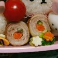 かあちゃん♥'s cooksnap of when they made キャラ弁に☆肉巻きいちごちゃん♪.