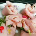＊みぃ子㌔＊'s cooksnap of when they made ハム＆チーズで可愛いお花に♡キャラ弁にも.