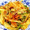 YorozUta's cooksnap of when they made あっさり！ポテトとピーマンのポン酢炒め.
