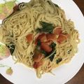 miwatoyo's cooksnap of when they made 生バジルとフレッシュトマトのパスタ.