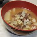 きらり流れ星's cooksnap of when they made 里芋の味噌汁〜♡(o˘◡˘o)♡.