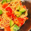 ★ちーた's cooksnap of when they made 塩トマトで☆トマトとアボカドの冷製パスタ.