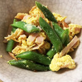 DHA's cooksnap of when they made いんげんとハムの卵炒め.