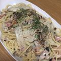 ひかゆまま's cooksnap of when they made きのこたっぷり！クリームパスタ.