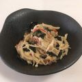 papikun's cooksnap of when they made 包丁不要、カニカマえのきで節約簡単おかず.