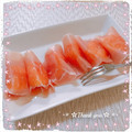 結真は道産子♪'s cooksnap of when they made 生ハムと柿の前菜♪.