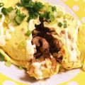 まめもと's cooksnap of when they made 七味＆マヨがクセになる？和風なオムライス.