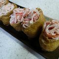 momoco's cooksnap of when they made かにかまサラダいなり寿司.