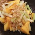 milnon's cooksnap of when they made 柿とセロリのおかかポン酢和え.