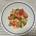リラックマ君ママ♡'s cooksnap of when they made ピーマン＋ウィンナー＋卵のアヒージョ炒め.