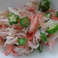 るなぴぴ's cooksnap of when they made オクラとカニ蒲鉾のおろしあえ♪.