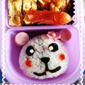 見習い主婦haru's cooksnap of when they made キャラ弁＊耳も簡単に＊くまちゃん.
