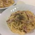 papikun's cooksnap of when they made ボウルで簡単☆絶品！カルボナーラ♪.