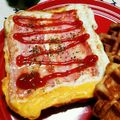 おいちゃんこっぺ's cooksnap of when they made ベーコンエッグチーズトースト。.