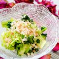 makichihua's cooksnap of when they made 青梗菜・きゅうりとレタスの和風サラダ♪.