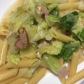 ルナＰボール's cooksnap of when they made ベーコンとキャベツのペンネ.
