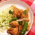 リュウ宝マル's cooksnap of when they made 鶏胸肉とししとうの生姜焼き.