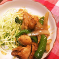 リュウ宝マル's cooksnap of when they made 鶏胸肉とししとうの生姜焼き.