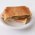 まんまるまうちゃん's cooksnap of when they made 胡瓜・ハム・チーズのトーストサンド.